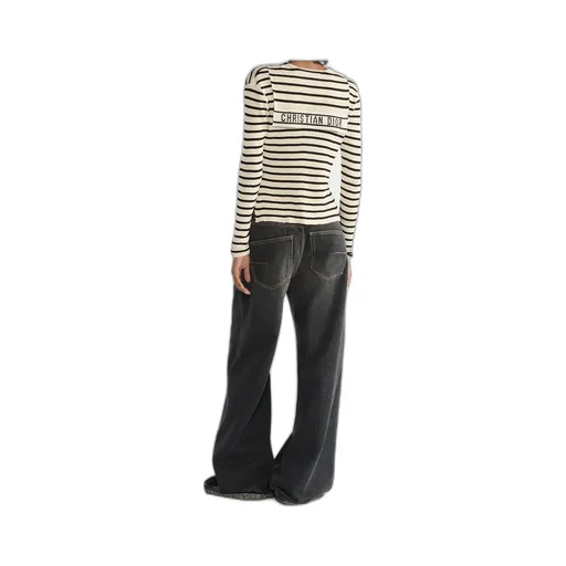 Striped V-Neck Knitwear