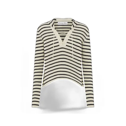 Striped V-Neck Knitwear