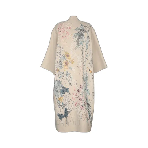 V-Neck Long-Sleeved Coat