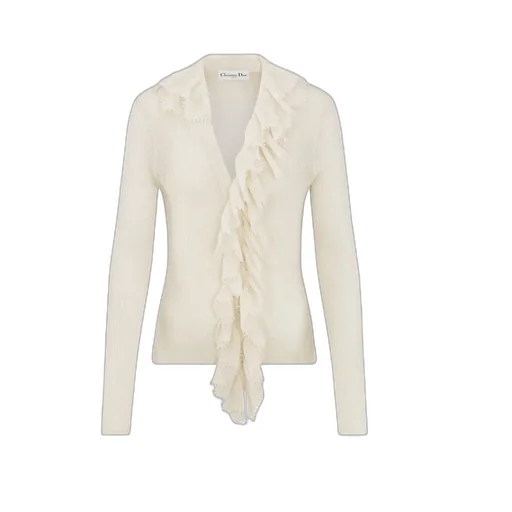 Cardigan With Removable Ruched Collar