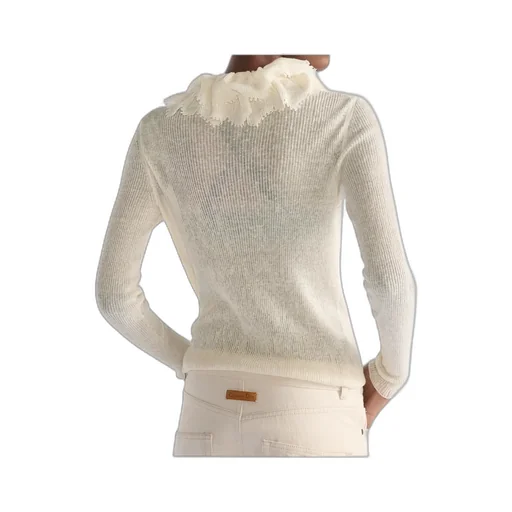 Cardigan With Removable Ruched Collar