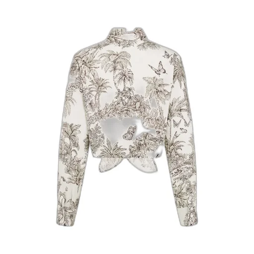 Dioriviera Tied Cropped Blouse