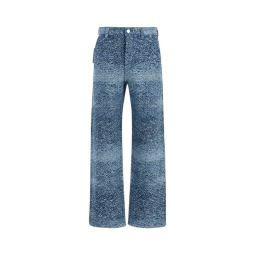 Textured Straight-Leg Pants