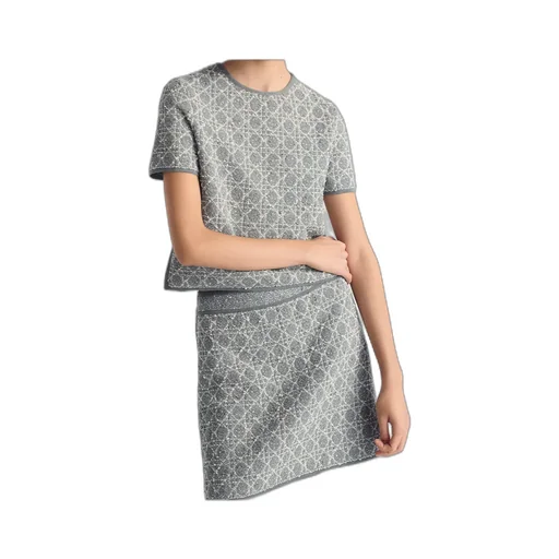 Macrocannage Short-Sleeved Top
