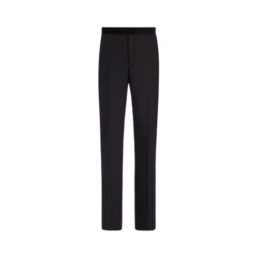 Pleat Detailed Straight Leg Trousers