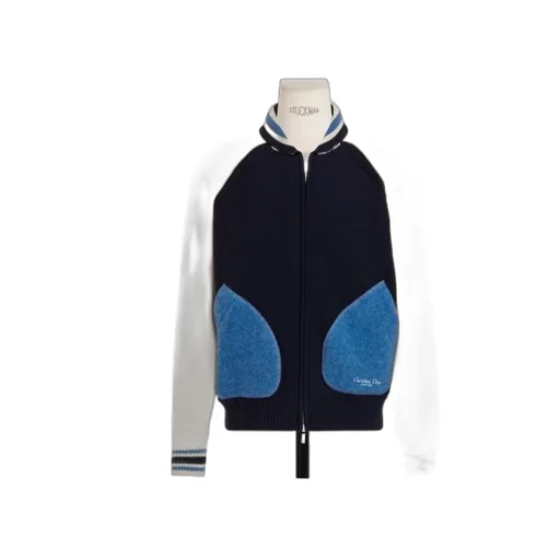 Panelled Zip-Up Cardigan