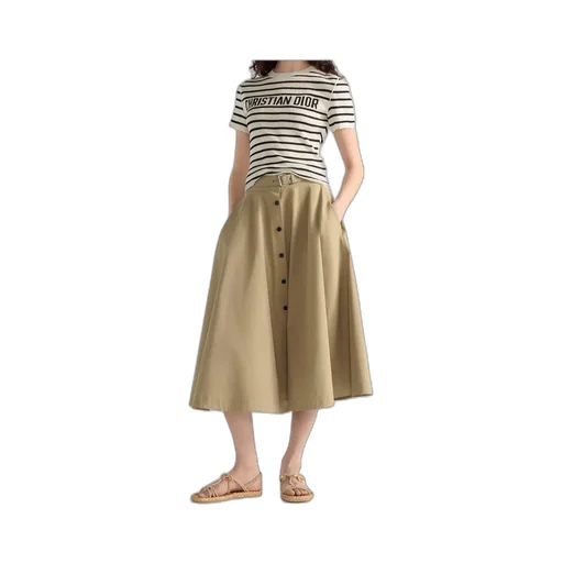 Dioriviera Mid-Length Belted Skirt