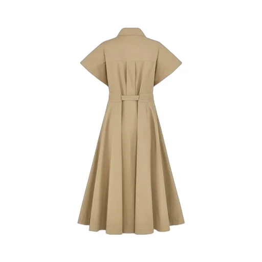 Mid-Length Belted Shirtdress