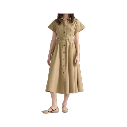 Mid-Length Belted Shirtdress