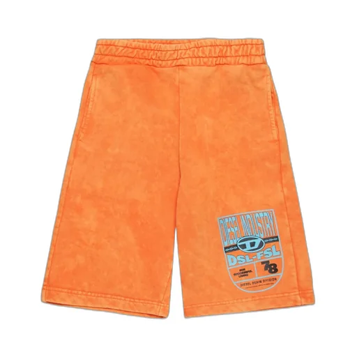 Oval-D Printed Faded Shorts