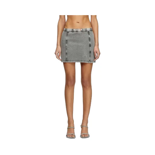 O-Aleggra-Mini Denim-Effect Skirt
