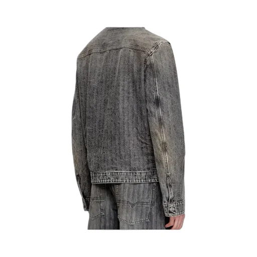 Blouson Jacket In Herringbone Denim
