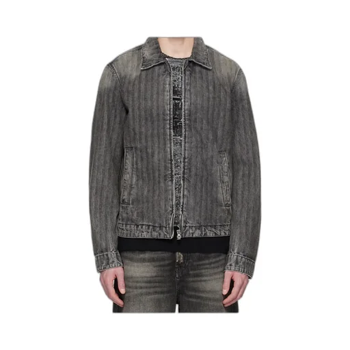 Blouson Jacket In Herringbone Denim