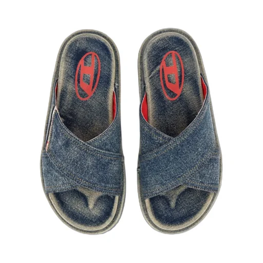 Sa-Slide Cris Cros Denim Slides