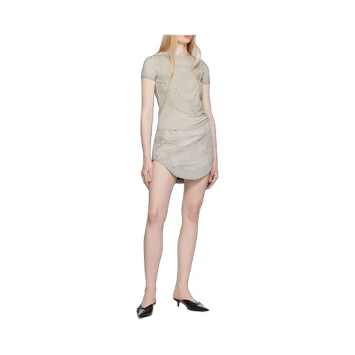 Distressed De-Ada-Fsg1 Denim Mini Skirt