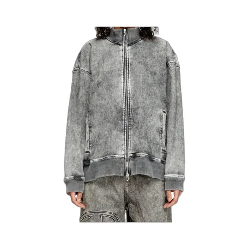 D-Carly-S Track Denim Zip-Up Jacket