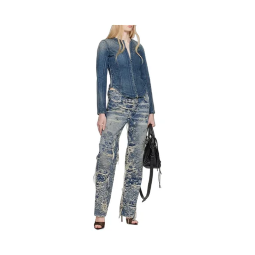 Zip-Up Denim Jacket