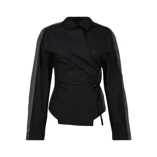 C-Delphi-Den Panelled Wrap Shirt