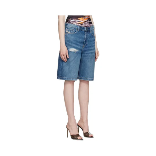 De-Sire-Short Ripped Denim Shorts