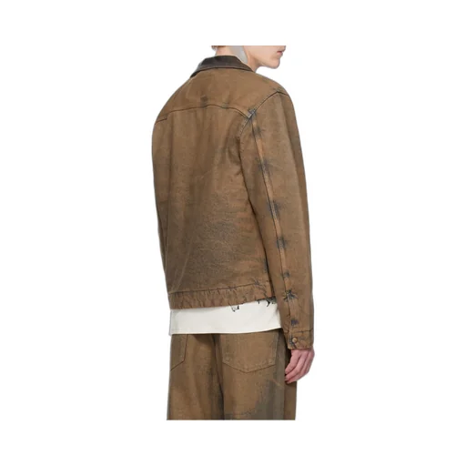 Coated Denim Padded Blouson Jacket