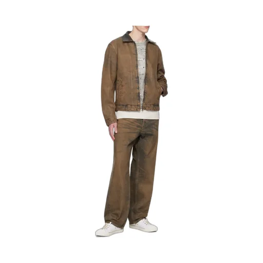 Coated Denim Padded Blouson Jacket
