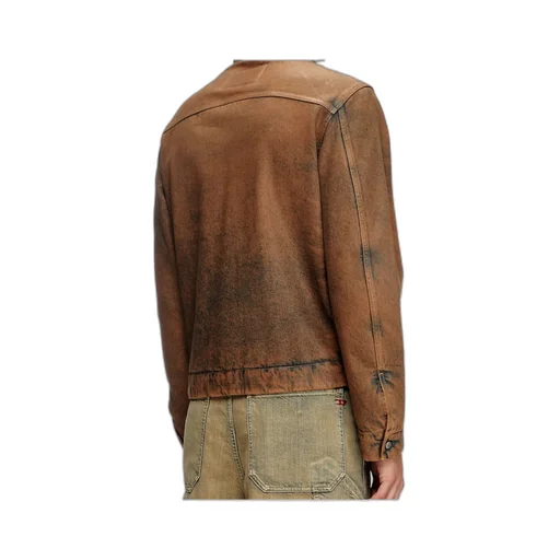 Coated Denim Padded Blouson Jacket