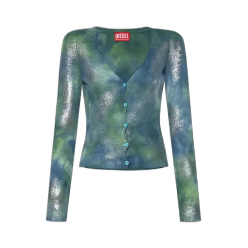 Tie-Dye V-Neck Cardigan