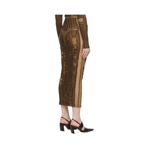 M-Calina Distressed Midi Skirt