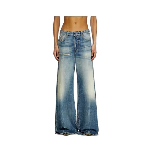 1996 D-Sire Wide-Leg Distressed Jeans