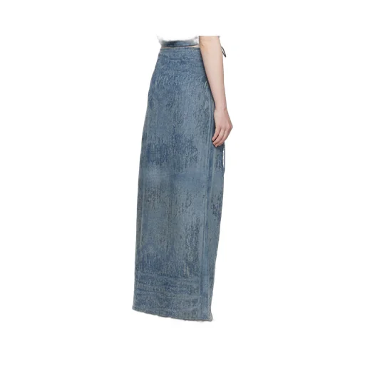 De-Megan-Fsg Distressed Denim Skirt