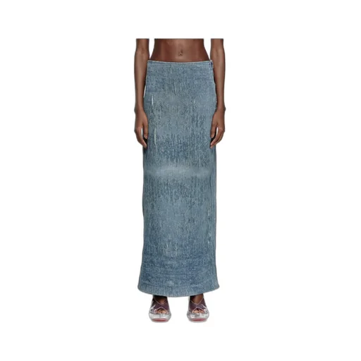 De-Megan-Fsg Distressed Denim Skirt