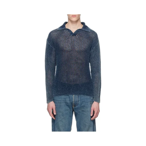 K-Squared Open-Knit Polo Jumper