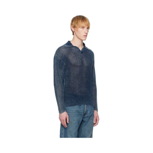 K-Squared Open-Knit Polo Jumper