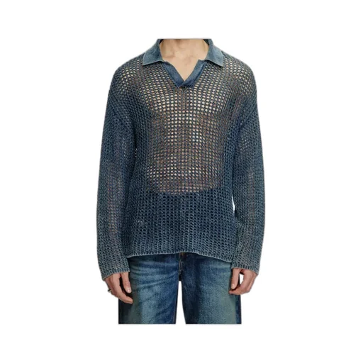 K-Squared Open-Knit Polo Jumper