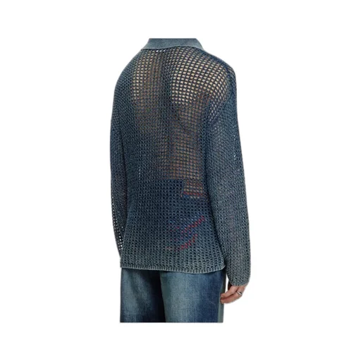 K-Squared Open-Knit Polo Jumper