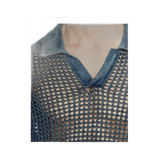 K-Squared Open-Knit Polo Jumper