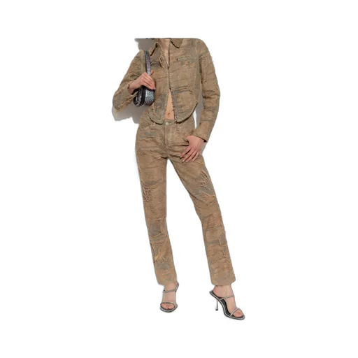 Floating-Thread Distressed Pants