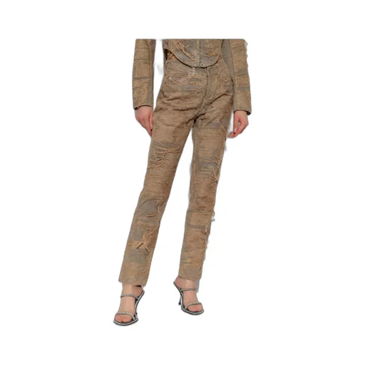Floating-Thread Distressed Pants