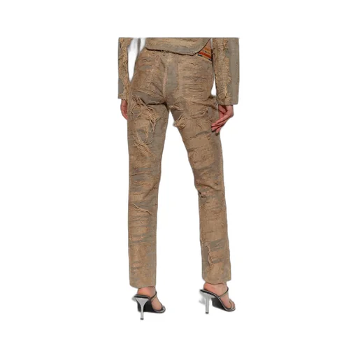 Floating-Thread Distressed Pants