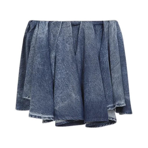 Asymmetric Denim Skirt