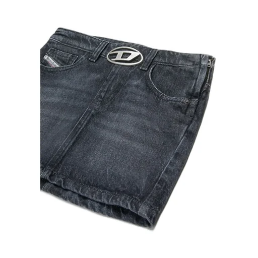 Oval-D Logo Denim Mini Skirt