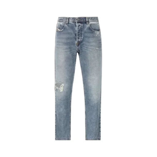 Logo-Patch Distressed Jeans