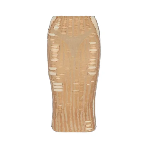 M-Calina Distressed Seamless Midi Skirt