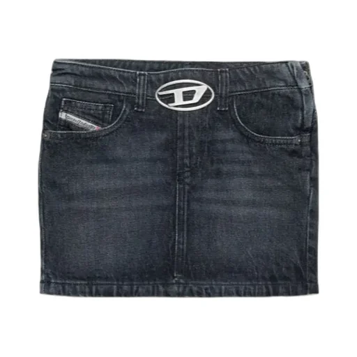 Oval-D Logo Denim Mini Skirt