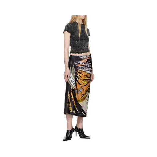 O-Pary Bandana Print Draped Skirt