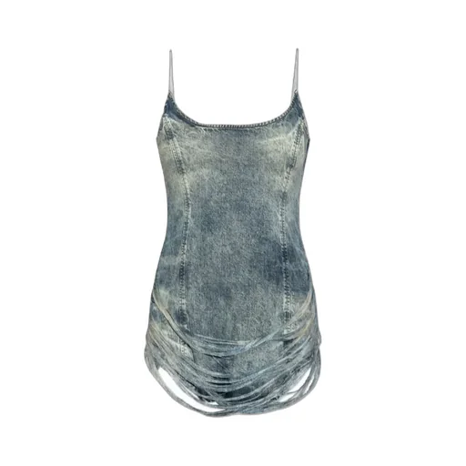 De-Dra Frayed Detailed Mini Dress