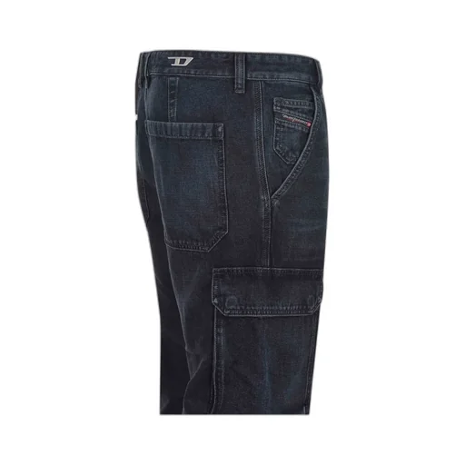 Logo Plaque Button Detailed Jeans