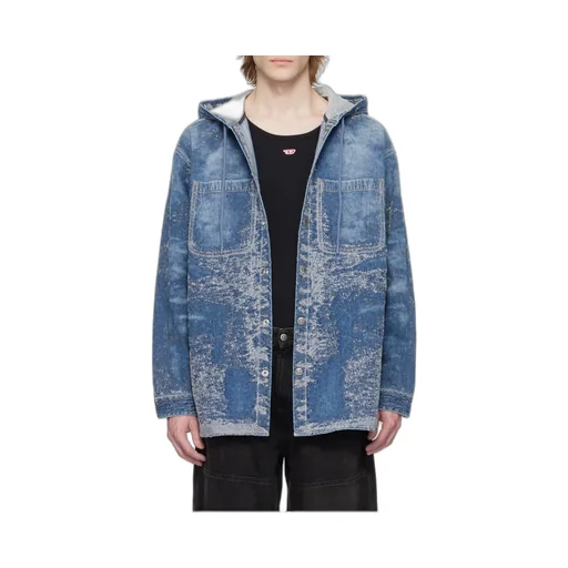 D-Dewny-Hood Distressed Denim Jacket