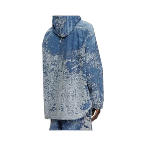 D-Dewny-Hood Distressed Denim Jacket