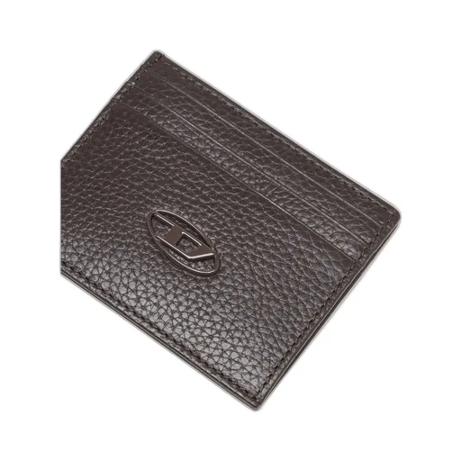 Logo-Plaque Leather Card Holder
